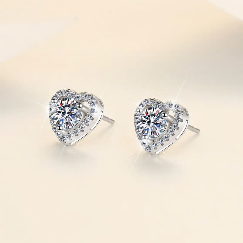 Bông Tai ESME ESES001 Kim Cương Đá Moissanite Bạc 925 Xi Kim 5 lớp