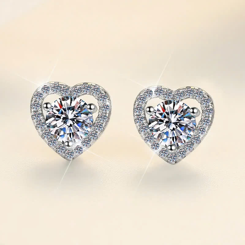 Bông Tai ESME ESES001 Kim Cương Đá Moissanite Bạc 925 Xi Kim 5 lớp