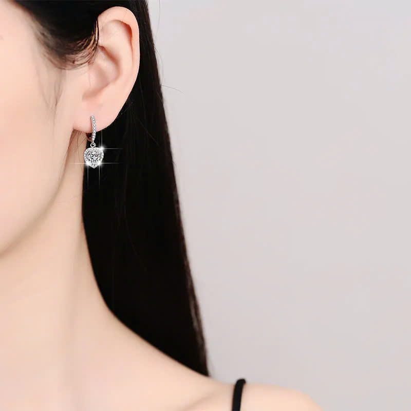 Bông Tai ESME ESES030 Kim Cương Đá Moissanite Bạc 925 Xi Kim 5 lớp