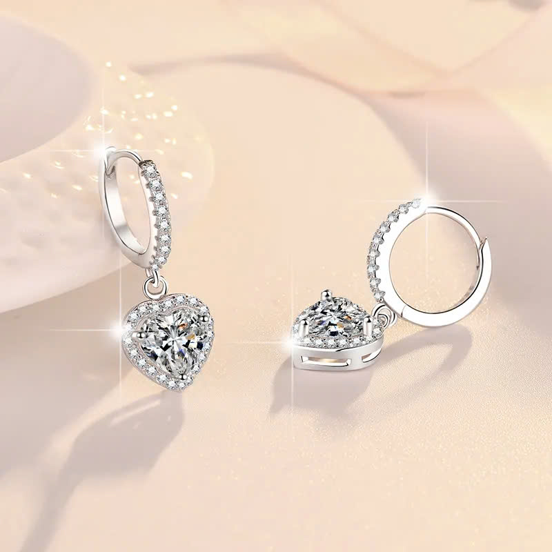 Bông Tai ESME ESES030 Kim Cương Đá Moissanite Bạc 925 Xi Kim 5 lớp