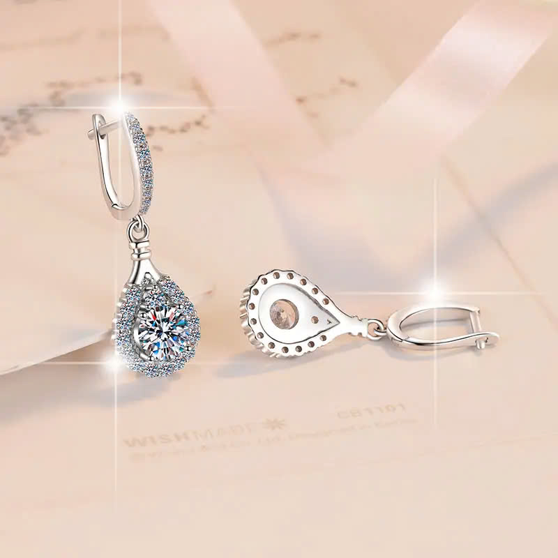 Bông Tai ESME ESES0047 Kim Cương Đá Moissanite Bạc 925 Xi Kim 5 lớp