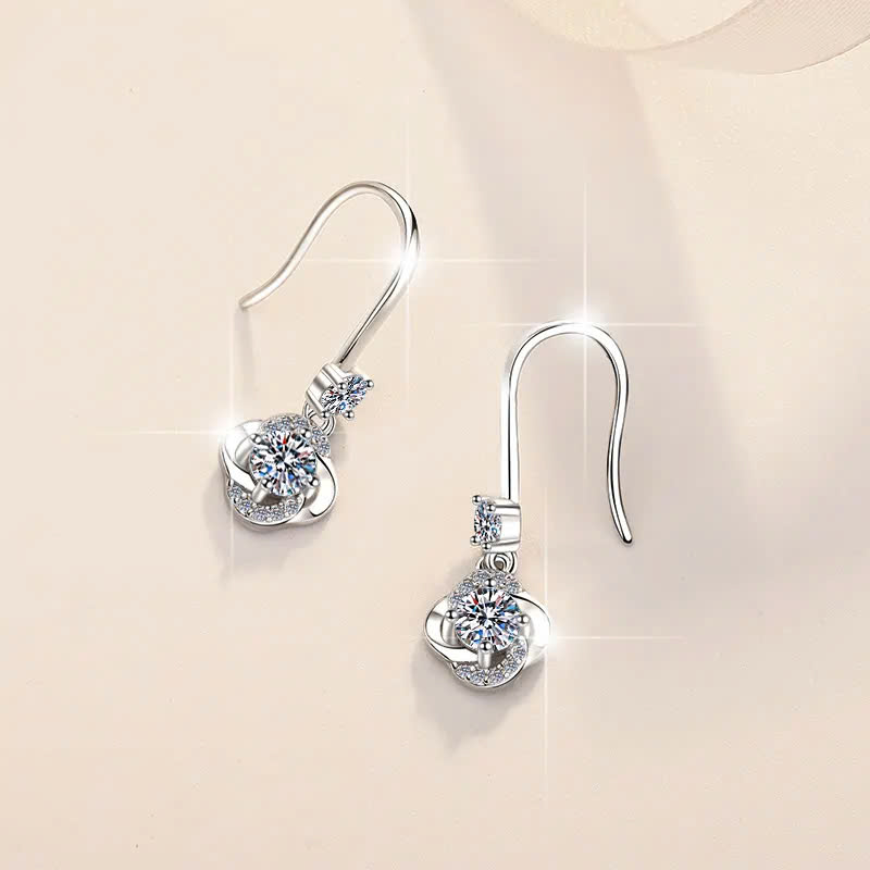 Bông Tai ESME ESES025 Kim Cương Đá Moissanite Bạc 925 Xi Kim 5 lớp
