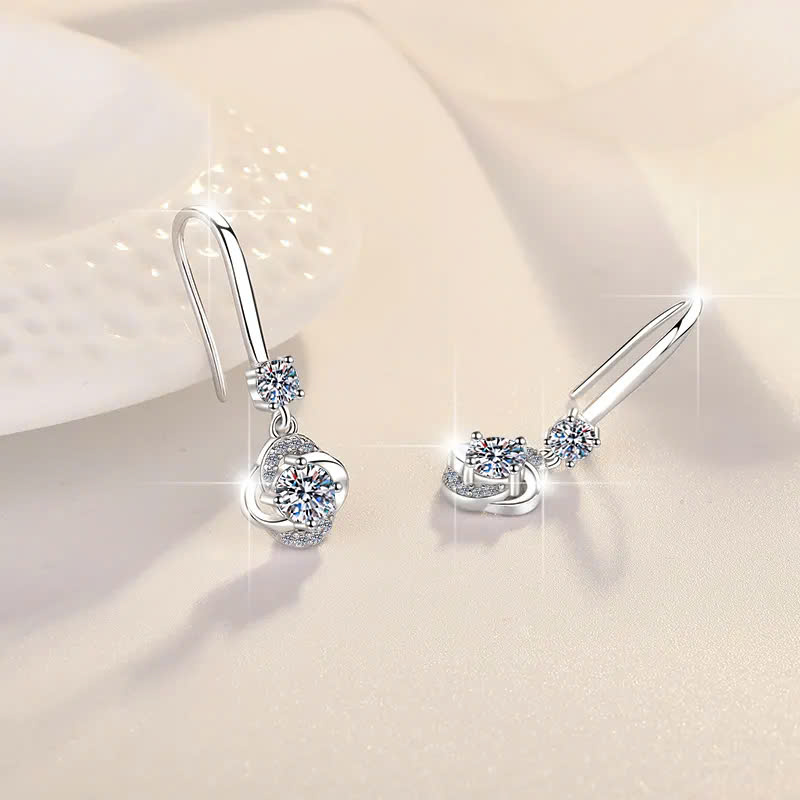 Bông Tai ESME ESES025 Kim Cương Đá Moissanite Bạc 925 Xi Kim 5 lớp