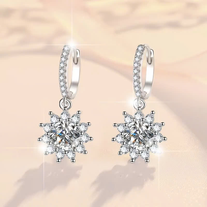 Bông Tai ESME ESES029 Kim Cương Đá Moissanite Bạc 925 Xi Kim 5 lớp