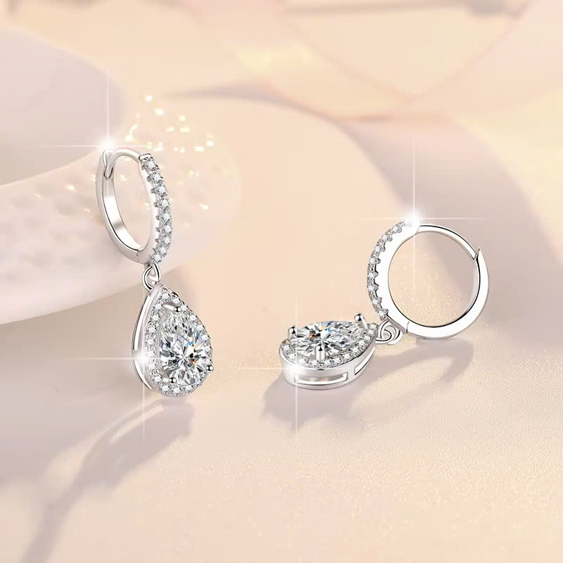 Bông Tai ESME ESES028 Kim Cương Đá Moissanite Bạc 925 Xi Kim 5 lớp
