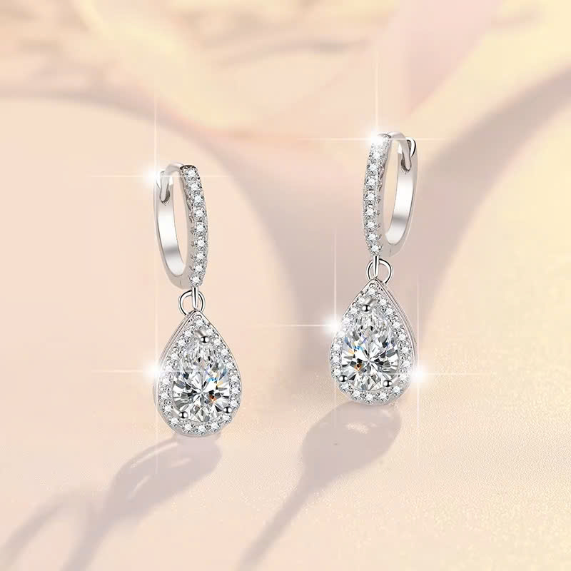 Bông Tai ESME ESES028 Kim Cương Đá Moissanite Bạc 925 Xi Kim 5 lớp
