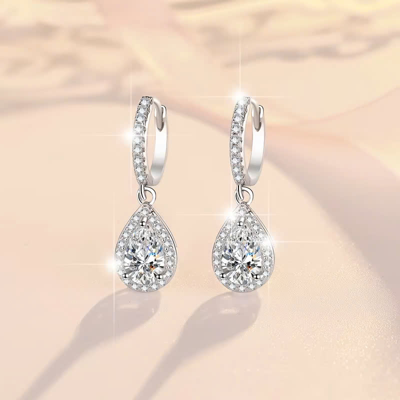 Bông Tai ESME ESES028 Kim Cương Đá Moissanite Bạc 925 Xi Kim 5 lớp