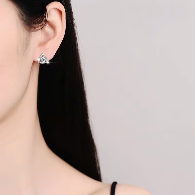 Bông Tai ESME ESES024 Kim Cương Đá Moissanite Bạc 925 Xi Kim 5 lớp