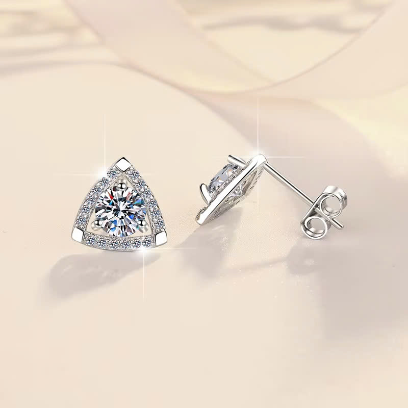 Bông Tai ESME ESES024 Kim Cương Đá Moissanite Bạc 925 Xi Kim 5 lớp