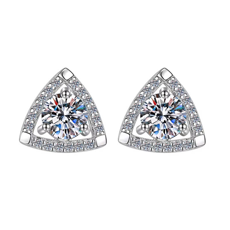 Bông Tai ESME ESES024 Kim Cương Đá Moissanite Bạc 925 Xi Kim 5 lớp