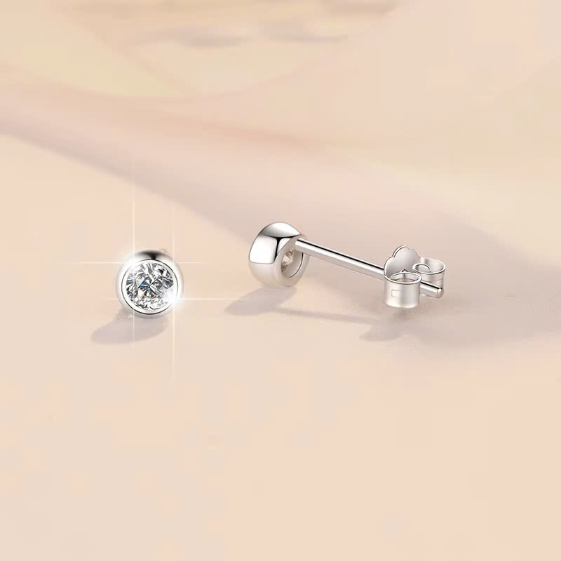 Bông Tai ESME ESES022 Kim Cương Đá Moissanite Bạc 925 Xi Kim 5 lớp