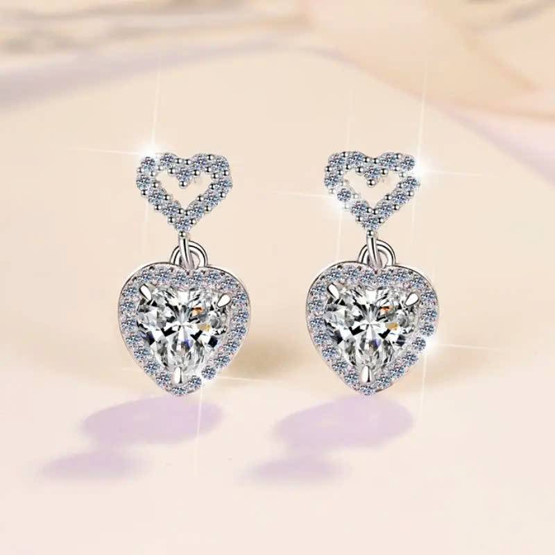 Bông Tai ESME ESES016 Kim Cương Đá Moissanite Bạc 925 Xi Kim 5 lớp