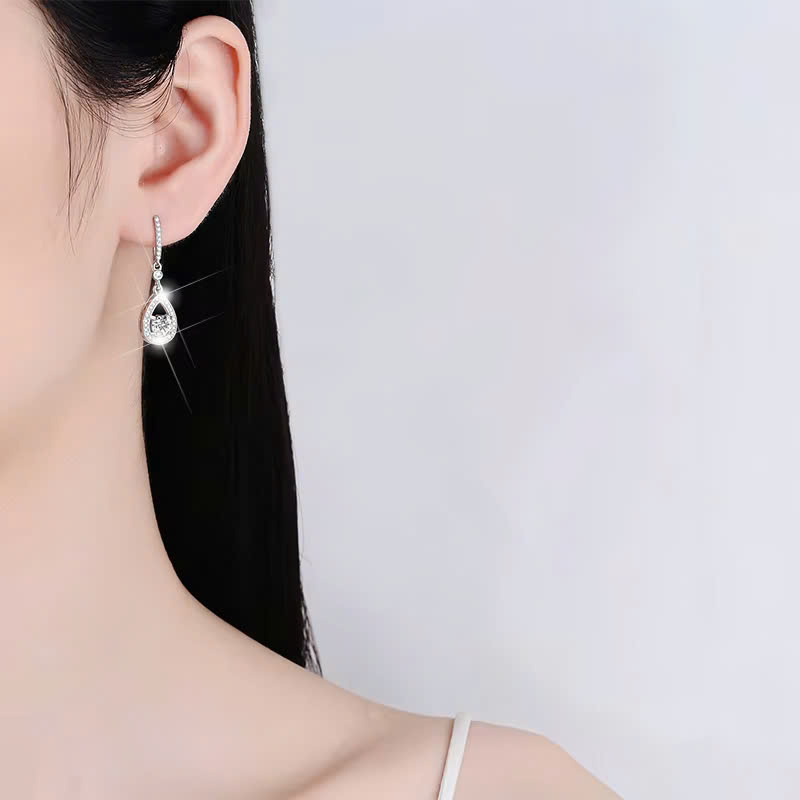 Bông Tai ESME ESES014 Kim Cương Đá Moissanite Bạc 925 Xi Kim 5 lớp