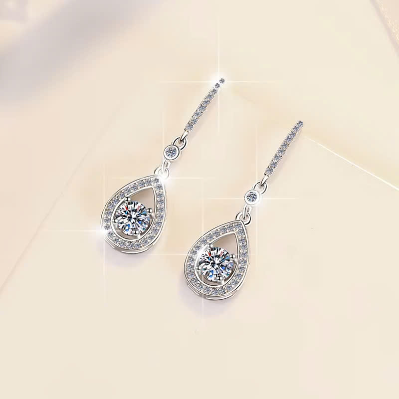 Bông Tai ESME ESES014 Kim Cương Đá Moissanite Bạc 925 Xi Kim 5 lớp