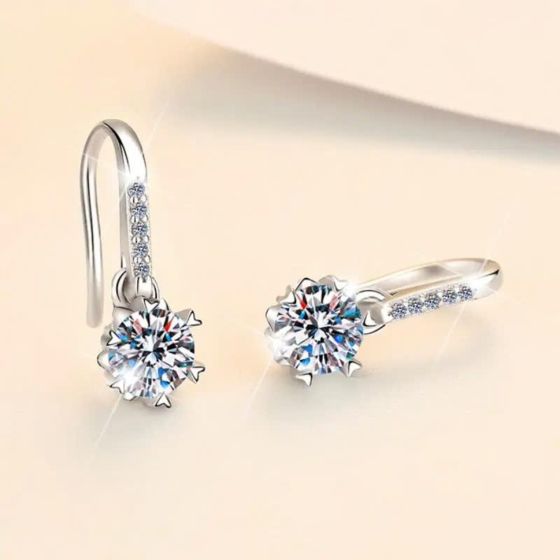 Bông Tai ESME ESES002 Kim Cương Đá Moissanite Bạc 925 Xi Kim 5 lớp