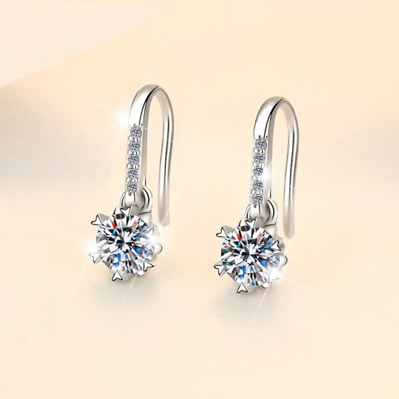 Bông Tai ESME ESES002 Kim Cương Đá Moissanite Bạc 925 Xi Kim 5 lớp