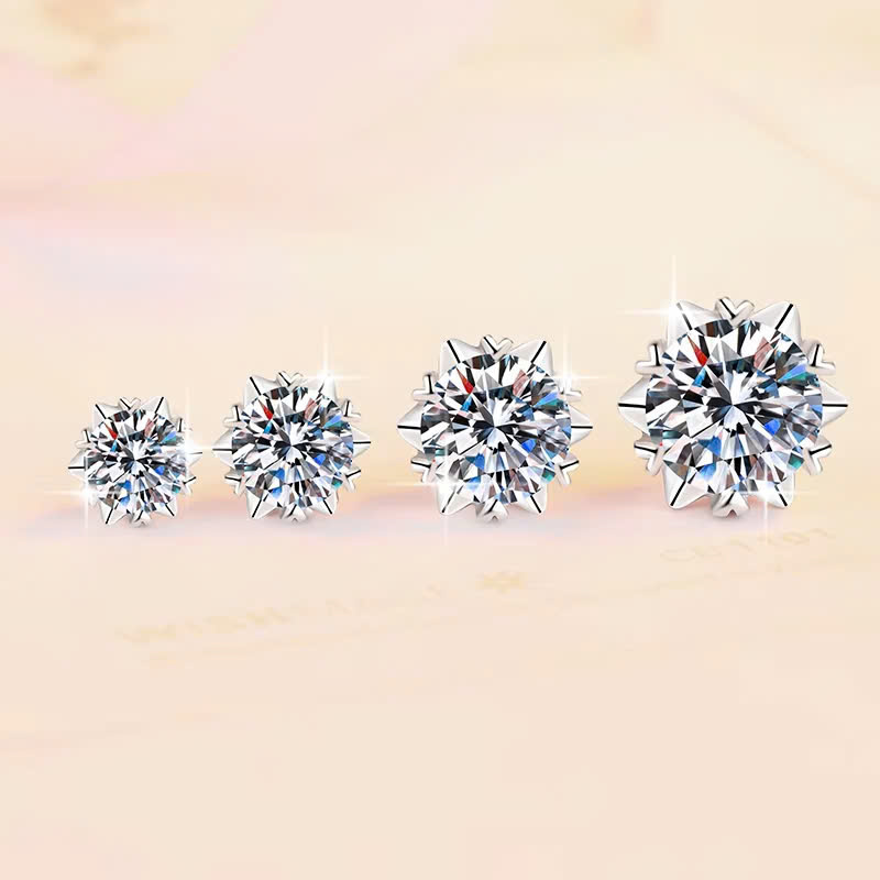 Bông Tai ESME ESES007 Kim Cương Đá Moissanite Bạc 925 Xi Kim 5 lớp