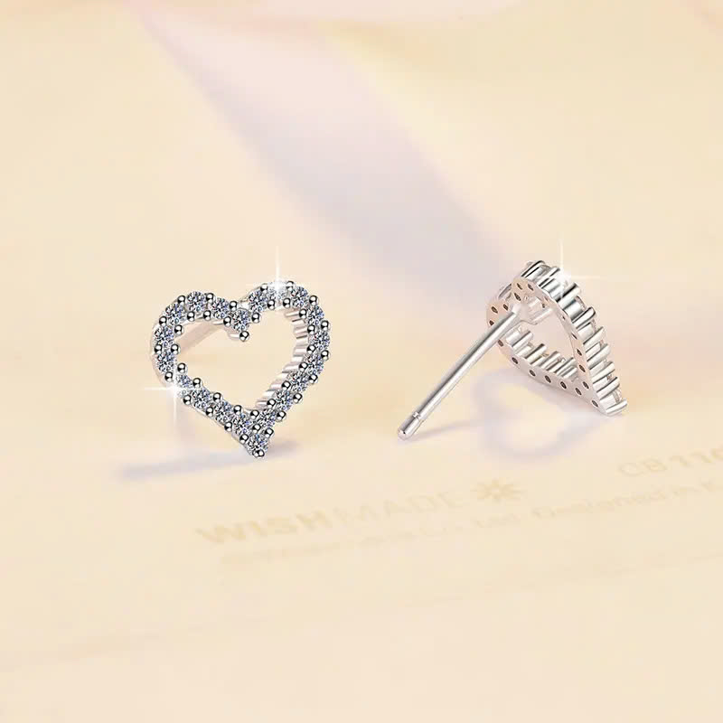 Bông Tai ESME ESES056 Kim Cương Đá Moissanite Bạc 925 Xi Kim 5 lớp