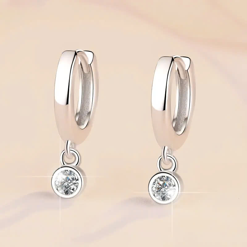 Bông Tai ESME ESES018 Kim Cương Đá Moissanite Bạc 925 Xi Kim 5 lớp