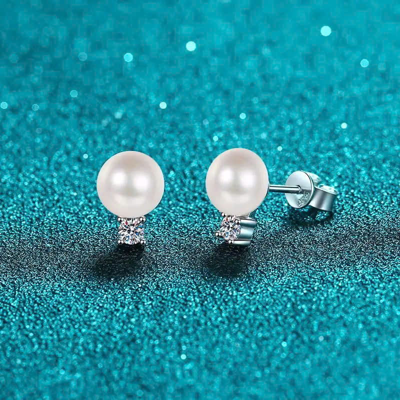 Bông Tai ESME ESES010a Kim Cương Đá Moissanite Bạc 925 Xi Kim 5 lớp
