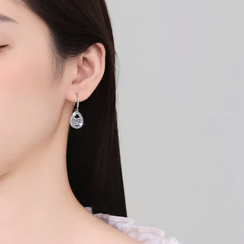 Bông Tai ESME ESES0059  Kim Cương Đá Moissanite Bạc 925 Xi Kim 5 lớp