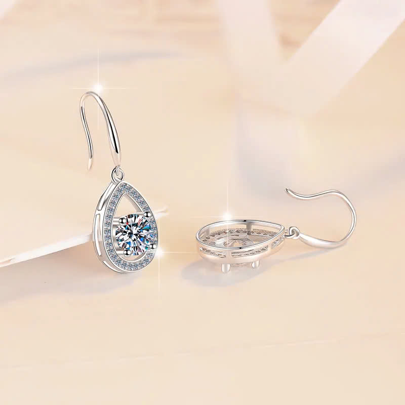 Bông Tai ESME ESES0059  Kim Cương Đá Moissanite Bạc 925 Xi Kim 5 lớp