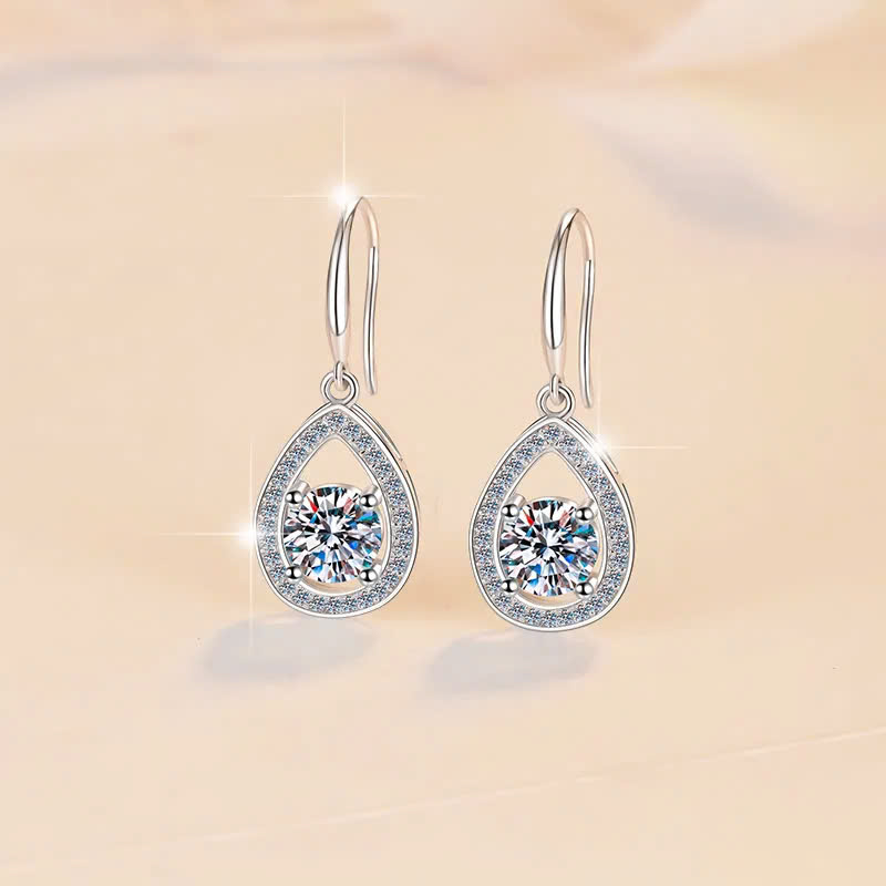 Bông Tai ESME ESES0059  Kim Cương Đá Moissanite Bạc 925 Xi Kim 5 lớp