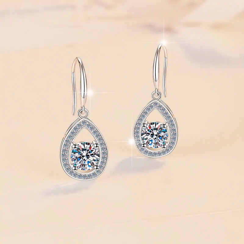 Bông Tai ESME ESES0059  Kim Cương Đá Moissanite Bạc 925 Xi Kim 5 lớp