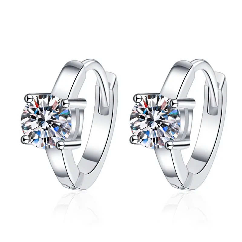 Bông Tai ESME ESES060 Kim Cương Đá Moissanite Bạc 925 Xi Kim 5 lớp