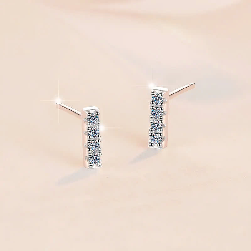 Bông Tai ESME ESES0064 Kim Cương Đá Moissanite Bạc 925 Xi Kim 5 lớp