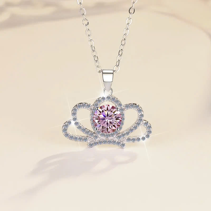 Dây Chuyền ESME ESHK039F Kim Cương Đá Moissanite Bạc 925 Xi Kim 5 lớp