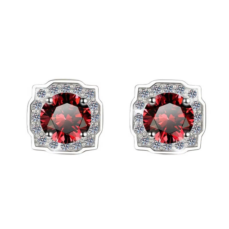 Bông Tai ESME ESES009C Kim Cương Đá Moissanite Bạc 925 Xi Kim 5 lớp