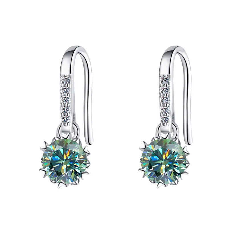 Bông Tai ESME ESES002C Kim Cương Đá Moissanite Bạc 925 Xi Kim 5 lớp