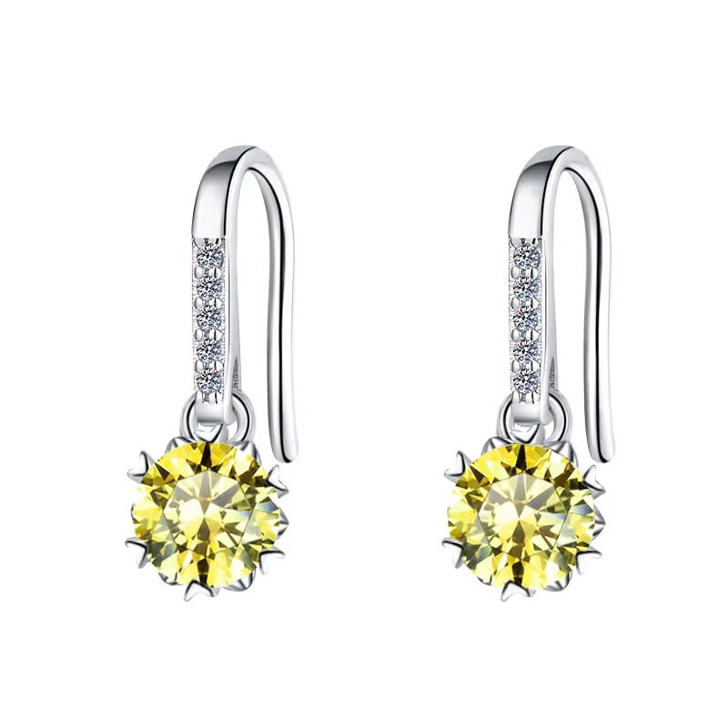 Bông Tai ESME ESES002C Kim Cương Đá Moissanite Bạc 925 Xi Kim 5 lớp