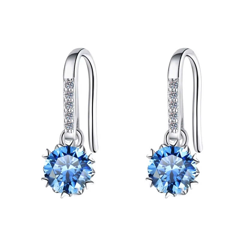 Bông Tai ESME ESES002C Kim Cương Đá Moissanite Bạc 925 Xi Kim 5 lớp