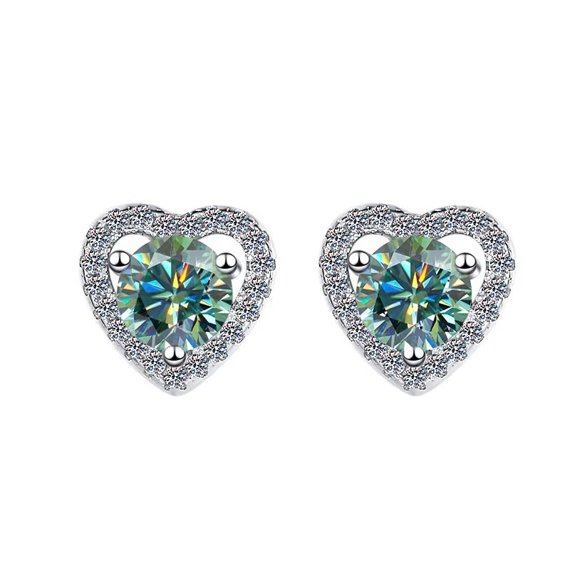 Bông Tai ESME ESES001C Kim Cương Đá Moissanite Bạc 925 Xi Kim 5 lớp