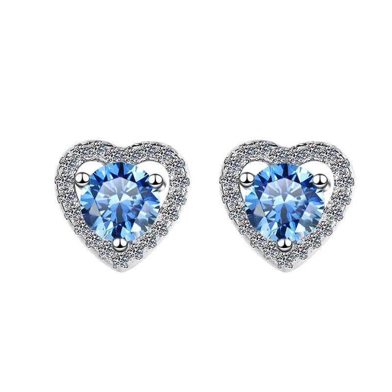 Bông Tai ESME ESES001C Kim Cương Đá Moissanite Bạc 925 Xi Kim 5 lớp