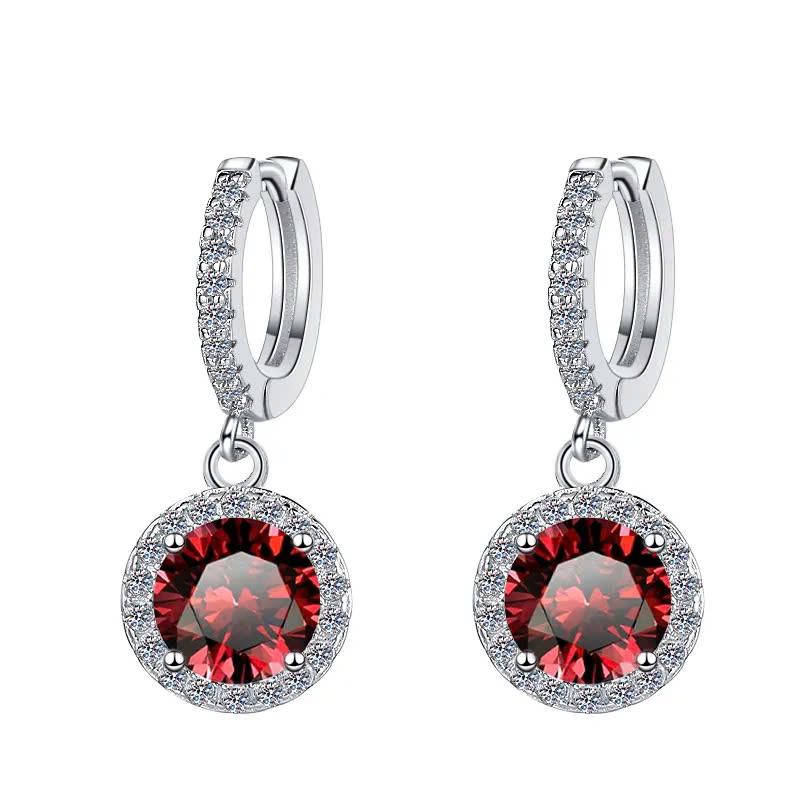 Bông Tai ESME ESES003C Kim Cương Đá Moissanite Bạc 925 Xi Kim 5 lớp