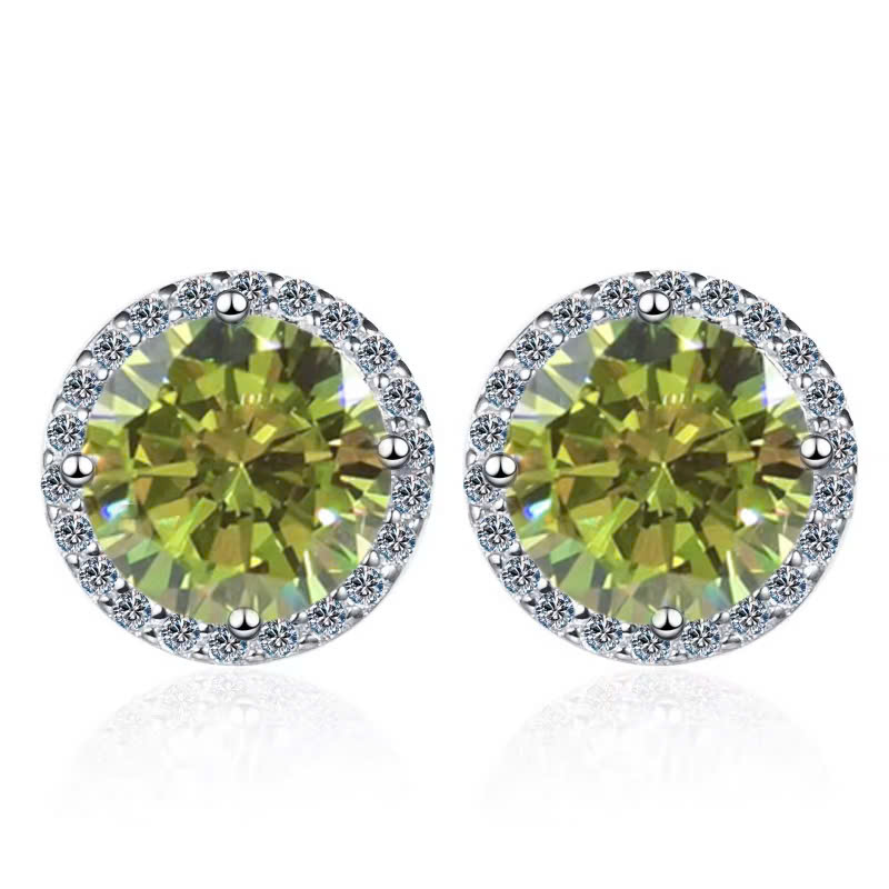 Bông Tai ESME ESES011C Kim Cương Đá Moissanite Bạc 925 Xi Kim 5 lớp