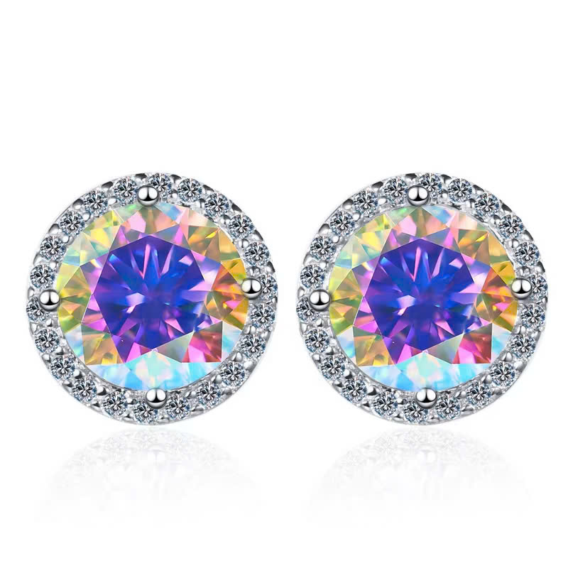 Bông Tai ESME ESES011C Kim Cương Đá Moissanite Bạc 925 Xi Kim 5 lớp