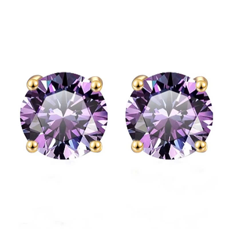 Bông Tai ESME ESES012C Kim Cương Đá Moissanite Bạc 925 Xi Kim 5 lớp