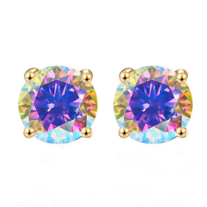 Bông Tai ESME ESES012C Kim Cương Đá Moissanite Bạc 925 Xi Kim 5 lớp