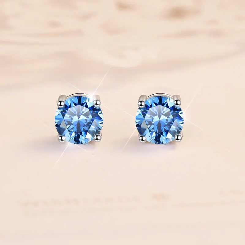Bông Tai ESME ESES012C Kim Cương Đá Moissanite Bạc 925 Xi Kim 5 lớp