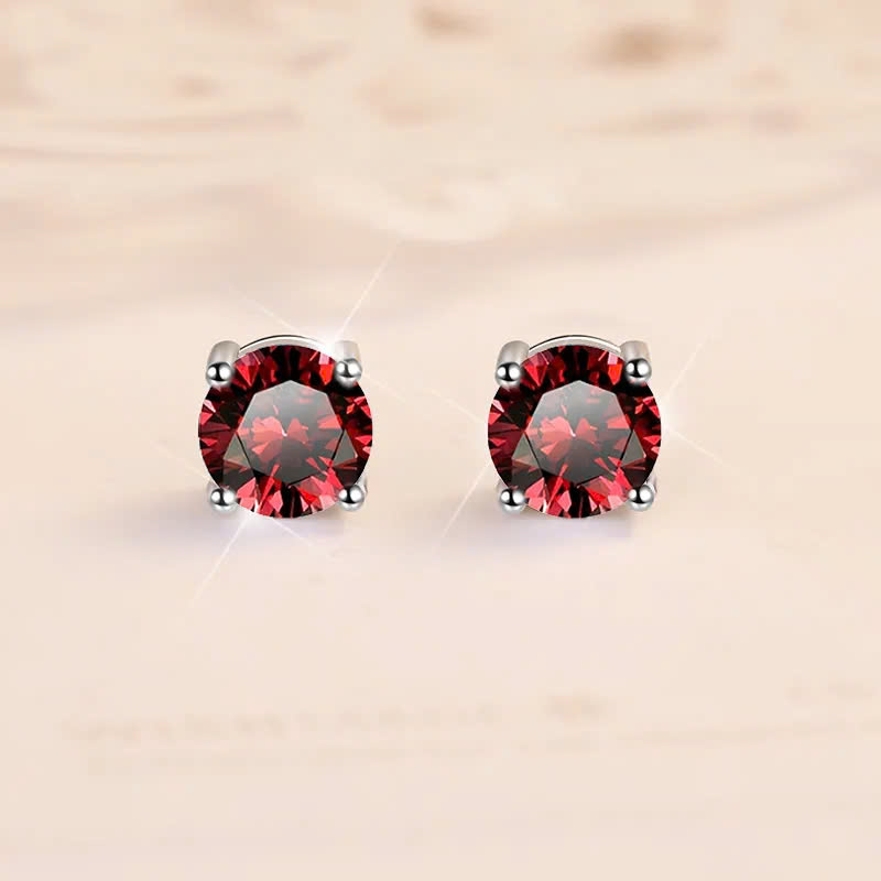 Bông Tai ESME ESES012C Kim Cương Đá Moissanite Bạc 925 Xi Kim 5 lớp