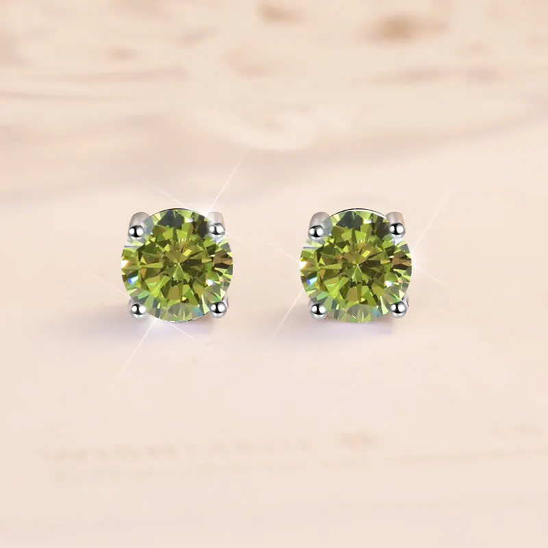 Bông Tai ESME ESES012C Kim Cương Đá Moissanite Bạc 925 Xi Kim 5 lớp