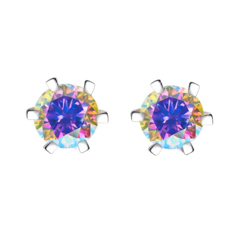 Bông Tai ESME ESES013C Kim Cương Đá Moissanite Bạc 925 Xi Kim 5 lớp