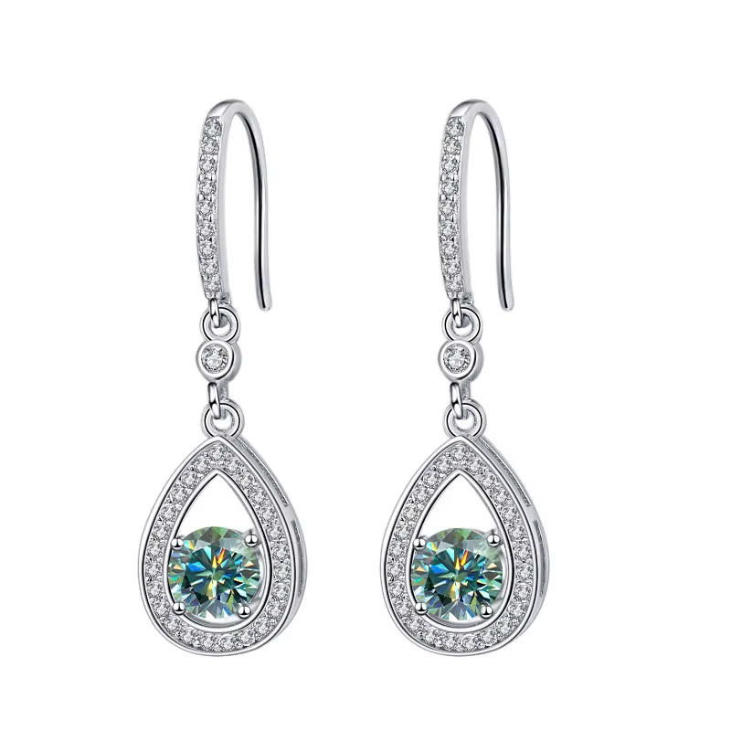 Bông Tai ESME ESES014C Kim Cương Đá Moissanite Bạc 925 Xi Kim 5 lớp