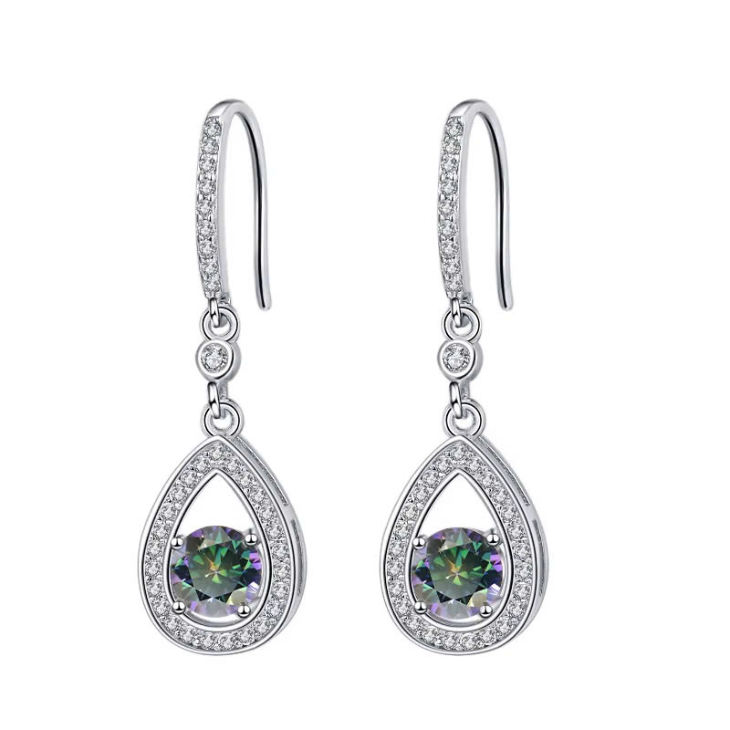 Bông Tai ESME ESES014C Kim Cương Đá Moissanite Bạc 925 Xi Kim 5 lớp