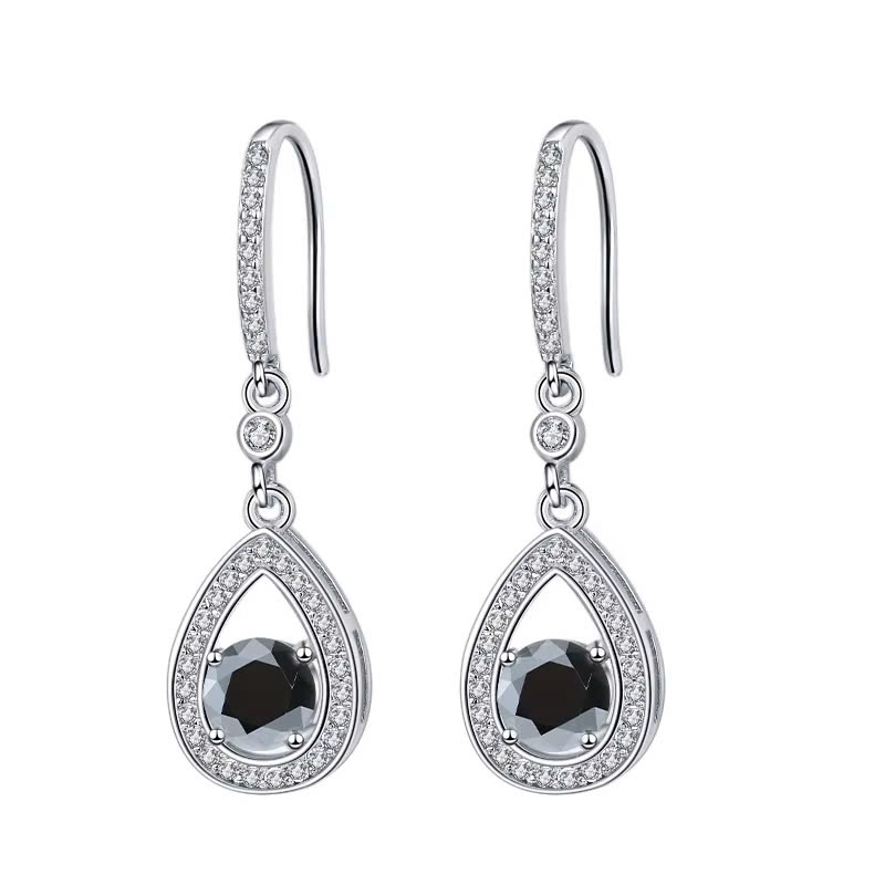 Bông Tai ESME ESES014C Kim Cương Đá Moissanite Bạc 925 Xi Kim 5 lớp