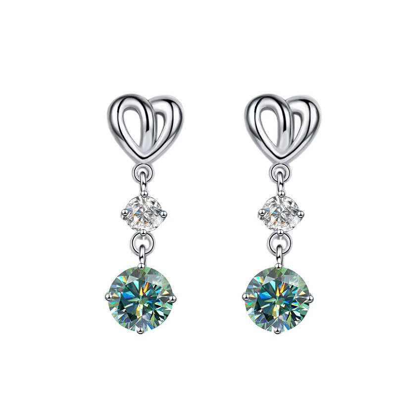 Bông Tai ESME ESES017C Kim Cương Đá Moissanite Bạc 925 Xi Kim 5 lớp